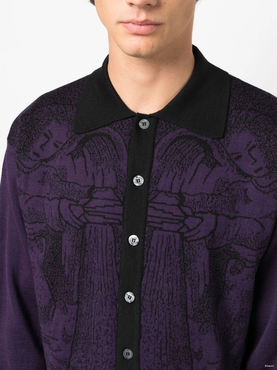 Cheap pattern Women cardigan Alanui intarsia-knit 0420